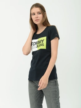Футболка бавовняна жіноча Tommy Hilfiger 10041.1 M Темно-синя