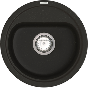 Кухонна мийка граніт VANKOR Lira LMR 01.44 Black + сифон одинарний VANKOR Стандарт