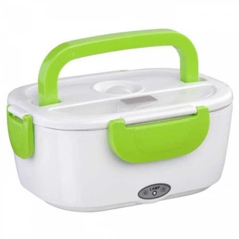 Автомобильный Ланч бокс с подогревом Electric Lunch Box от сети 12В Зелёный