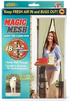 Антимоскитная сетка Supretto Magic Mesh с бабочками 210 х 100 см (4729)