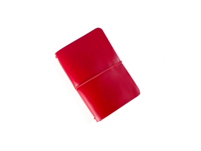 Блокнот А6 Skin&Skin со сменными блоками женский кожаный красный (LA16-W-R)