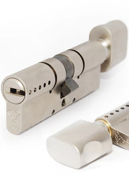 Цилиндр MUL-T-LOCK Interactive+ 90 мм (45x45T) ключ/тумблер никель сатин