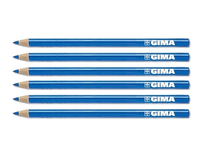 Олівець Gima Dermatograph на восковій основі для нанесення розмітки та ескізу макіяжу № 6 Синій (mpm_00339)