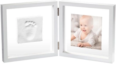 Набор для создания отпечатка ручки и ножки малыша Baby Art Двойная рамка Прозрачная с отпечатком (3601095800) (3220660304554)