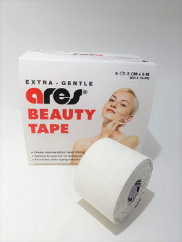 Кинезиологический тейп для особи Ares Beauty Tape 5м, білий