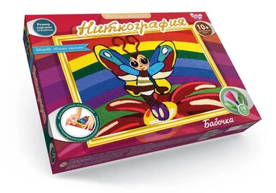 Набор для творчества Danko Toys Ниткография: Бабочка NG-01-08