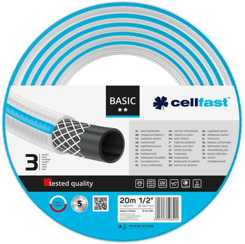 Шланг поливальний Cellfast Basic 20 м 1/2" (10-400)