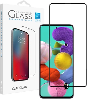 Защитное стекло для смартфона Samsung Galaxy A51 ACCLAB 9H Black (1283126508608)