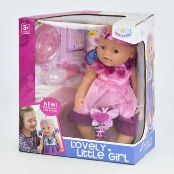 Пупс детский интерактивный Warmbaby Lovely Little Girl 8020-471 высота 42 см