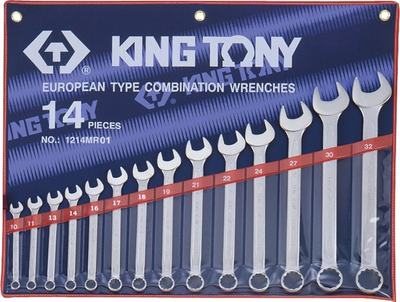 Набор ключей KING TONY комби 14 шт (10-32 мм) (1214MR01)