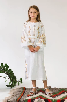 Вишита сукня для дівчинки White 5 128 UKR-0222 UkrGlamour