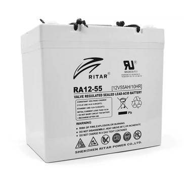 Аккумуляторная батарея AGM RITAR RA12-55, Gray Case, 12V 55.0Ah