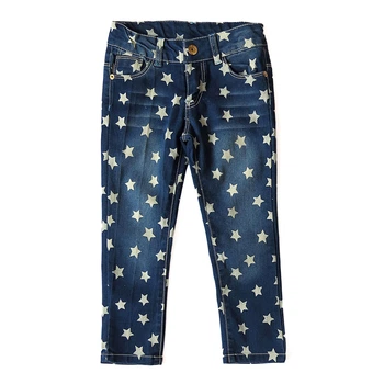 Джинсы "Звёзды" Bear fashion для девочки 110 см Синие 6820