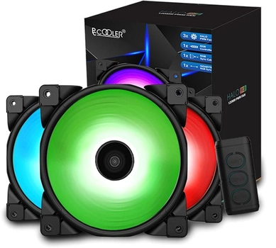 Набір PcCooler RGB-вентиляторів Halo 3-in-1 RGB KIT