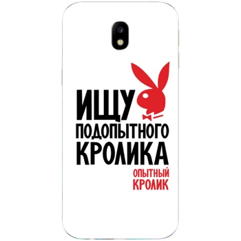 Силиконовый чехол бампер Amstel для Samsung Galaxy J3 2018 с картинкой Кролик