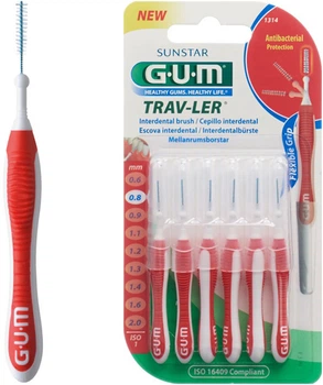 Міжзубні щітки GUM Trav-Ler 0.8 мм (7630019900164)