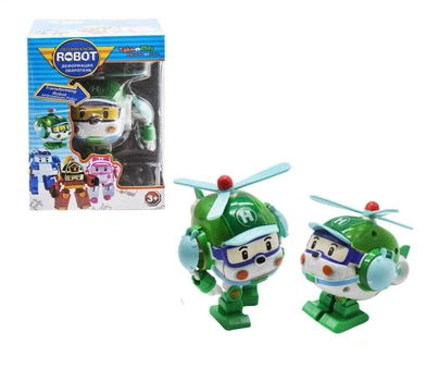 Трансформер 83608 Robocar Poli в коробке (6975839210019) Вертолёт Хелли Зелёный