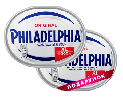 Набір сирів Philadelphia оригінальна 300 г, 1 + 1