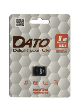 Флеш-накопичувач DATO USB 2.0 DK3001 8Gb black (DK3001B-08G)