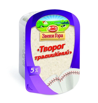 Сир кисломолочний Звени Гора Творог традиційний 5% жиру 230г