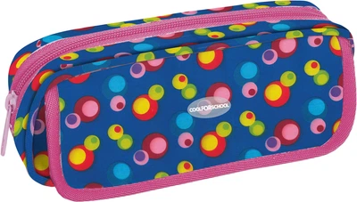 Пенал мягкий Cool For School Vivid 2 отделения Синий (CF86630)