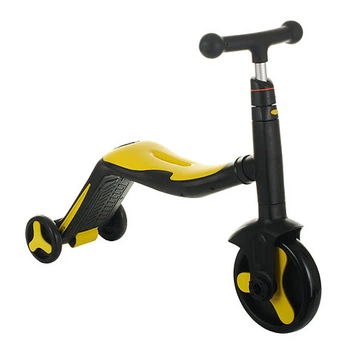 Самокат-велобіг від-велосипед 3 в 1 S 868 Best Scooter, 8 мелодій, колеса PU Жовтий