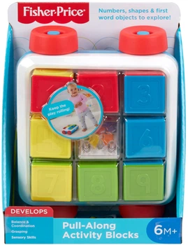 Zabawka do ciągnięcia Fisher-Price Kolorowe klocki GJW10 (0887961818949)