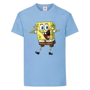 Футболка Спанч Боб 33 (Sponge Bob) светло-голубая