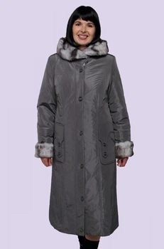 Зимова довга куртка Randfline М-012 54 Сірий