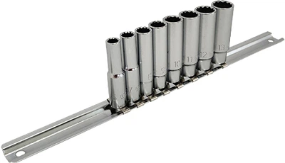Набор головок длинных Toptul на планке 1/4" 6~13 мм 8 шт (GAAQ0804U-12)
