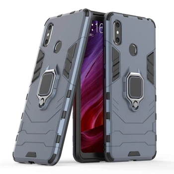 Чехол Iron Ring для Xiaomi Mi Max 3 бронированный бампер Броня Dark Blue