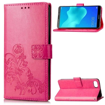 Чехол Clover для Huawei Y5 2018 / Y5 Prime 2018 / DRA-L21 книжка кожа PU малиновый