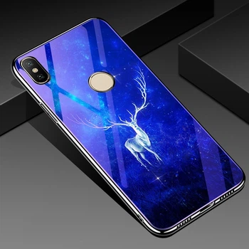 Чехол Glass-case для Xiaomi Redmi Note 5 / Note 5 Pro Global бампер накладка Deer
