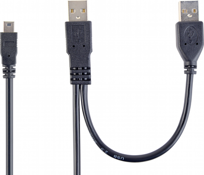 Кабель Cablexpert 2xUSB - miniUSB 0.9 м Black (CCP-USB22-AM5P-3)