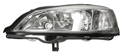 Фара левая штатная Opel Astra G 1998 - 2009, электр., серый корпус + рант хром, (TYC, 20-5488-08-2) - шт.
