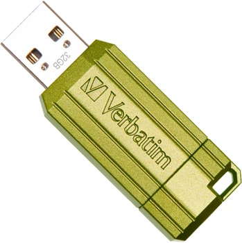 Флеш пам'ять USB Verbatim PinStripe 32GB USB 2.0 Euc Green (23942499589)