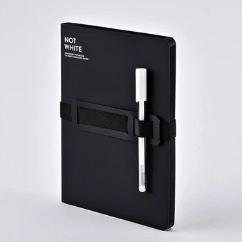 Блокнот Nuuna Not White Black 16,5 x 20 см з чорними сторінками
