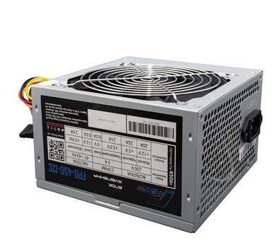 Блок питания Frime FPO-450-12C; 2 molex(hdd), 2 sata, 24+4pin, шнур питания 220В