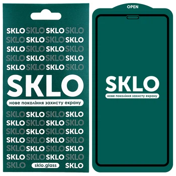 Защитное стекло SKLO 5D для Apple iPhone 14 Pro (6.1") Черный