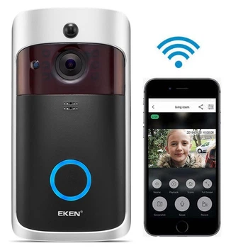 Беспроводной видеозвонок с датчиком движения и WI-FI Eken V5 Black