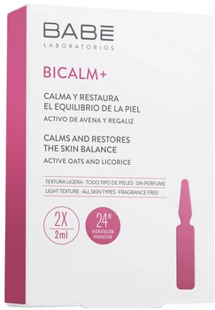 Ampułki-koncentrat BABE Laboratorios Bicalm + Babe o działaniu przeciw naczyniowym i lagodzącym podrażnienia skóry 2 x 2 ml (8436571630384)