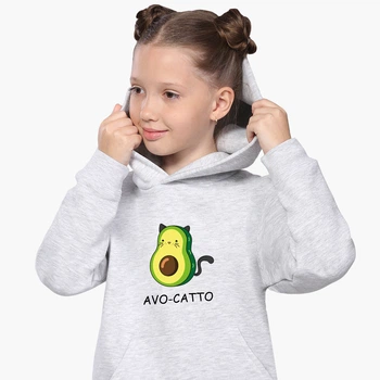 Детский худи Аво-Катто (Avo-Catto) Светло-серый меланж (9298-1372) 140 см