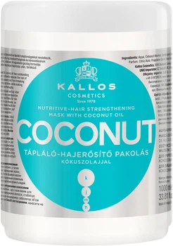 Маска для волосся Kallos Cosmetics KJMN Coconut Зміцнювальна з кокосовою олією 1 л (5998889516116)