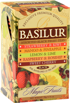 Чай чорний пакетований Basilur Магічні фрукти "Асорті" 2 г х 25 шт. (4792252001107)