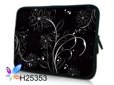 Чехол для планшета/нетбука 10.2" HQ-Tech H353 "Абстракция цветы чб", неопрен 3мм, картинка с фотографическим качеством