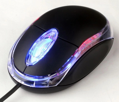 Мышь HQ-Tech HQ-M1 Black USB черная с красной LED подсветкой 800 dpi