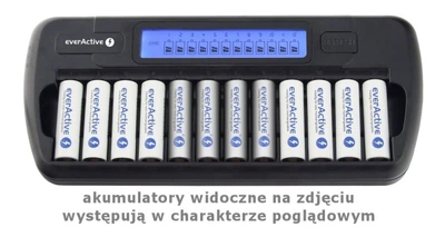 Універсальний ЗУ everActive NC-1200 12 каналів Ni-Cd/Ni-Mh 220V/12V Refresh LCD
