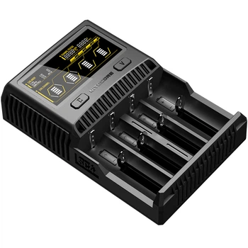 Універсальний зарядний пристрій Nitecore SC4 для Ni-Cd Ni-MH Li-Ion IMR LiFePO4 3A 220V 12V LCD дисплей (6952506491513)