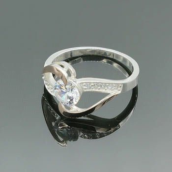 Серебряное кольцо с золотыми вставками Эталон 18,5 р
