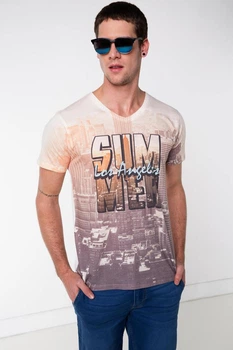 Футболка DeFacto M Бежевая (DeFT-shirt -171)